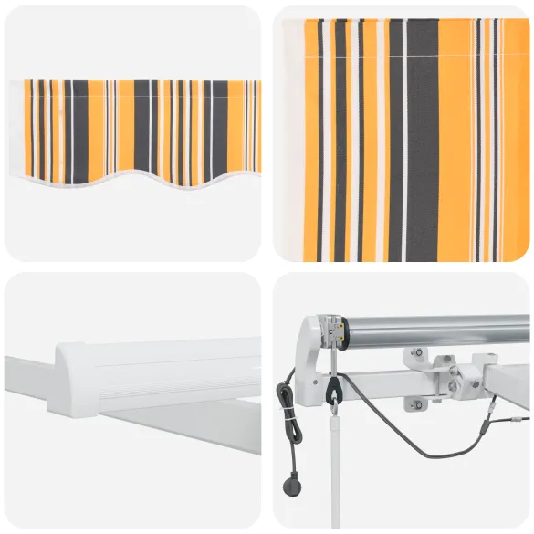 Marchiză Retractabilă Automată cu LED Multicolor 500x300 cm