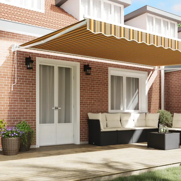 Marchiză Retractabilă Multicolor 500x300 cm - Livrare Gratuită