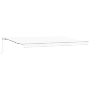 Marchiză Retractabilă Manuală Albă 500x300 cm - Livrare Gratuită 2
