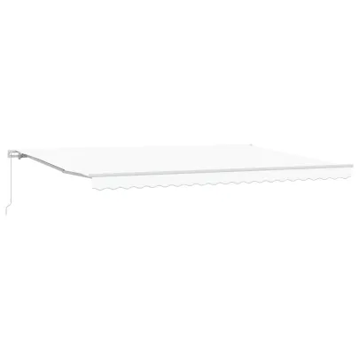 Marchiză Retractabilă Manuală Albă 500x300 cm - Livrare Gratuită