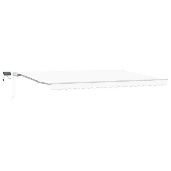 Marchiză Retractabilă Manuală cu LED Alb 500x300 cm
