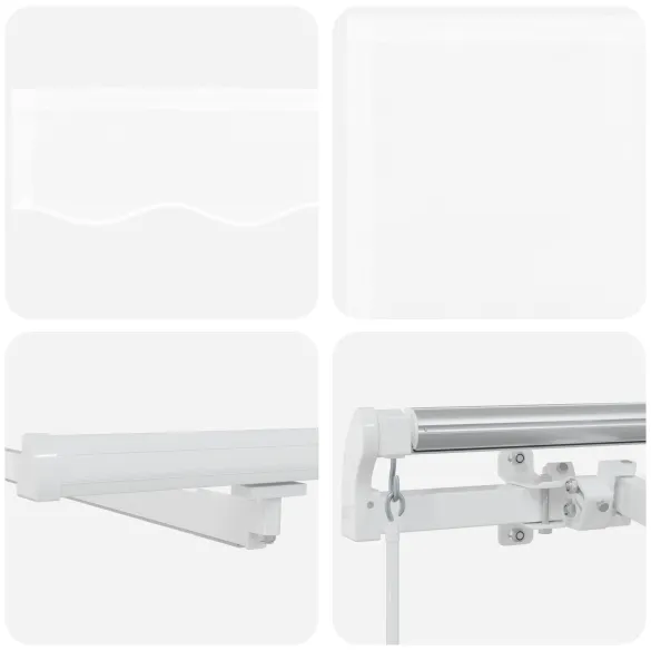 Marchiză Retractabilă Manuală cu LED Alb 500x300 cm