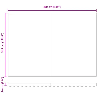 Marchiză Automată 5x3.5m Galben-Portocalie | Livrare Gratuită