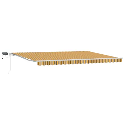 Marchiză Retractabilă Manuală cu LED Multicolor 500x350 cm