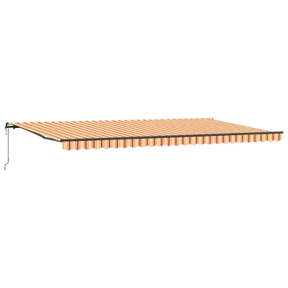 Marchiză automată retractabilă 6x3 m galben-portocalie