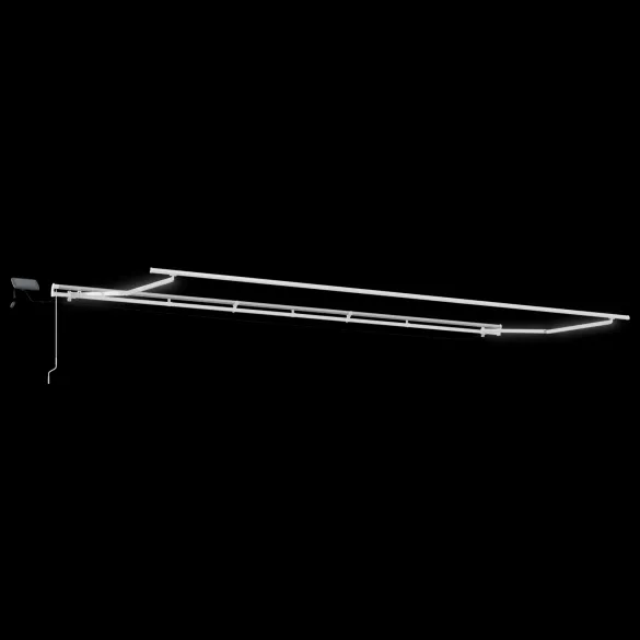 Marchiză Retractabilă cu LED 600x300cm - Dungi Roșii-Albe