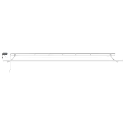 Marchiză Retractabilă cu LED 600x300cm - Dungi Roșii-Albe