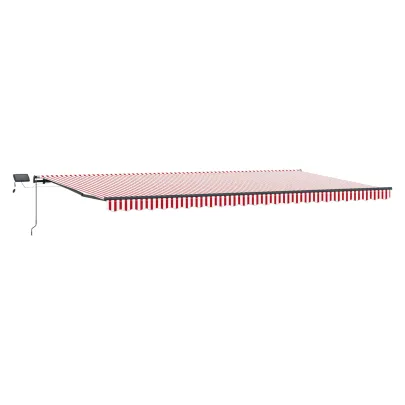 Marchiză Retractabilă Manuală cu LED 600x300 cm