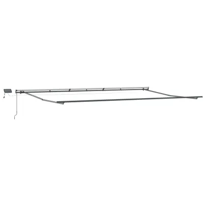 Marchiză Retractabilă Manuală cu LED Multicolor 600x300 cm