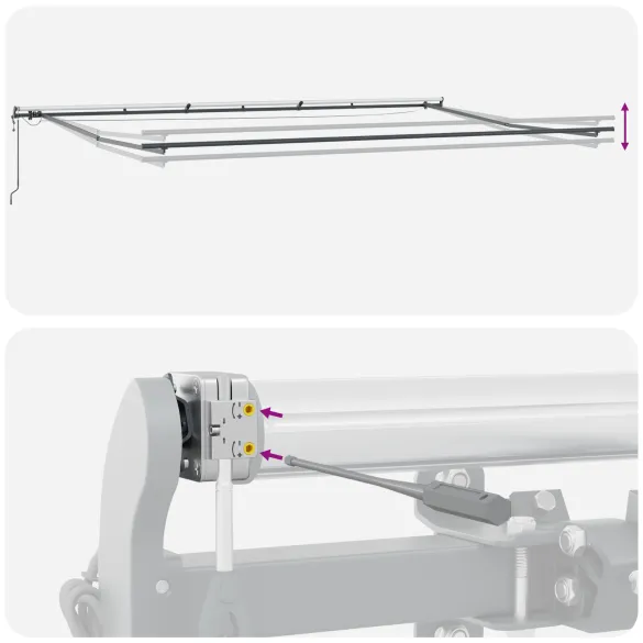 Marchiză Automată cu LED Multicolore 600x300 cm | VidaXL