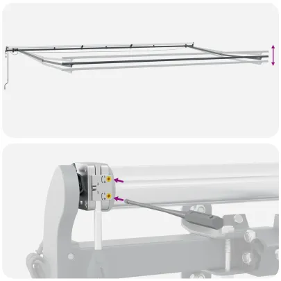 Marchiză Automată cu LED Multicolore 600x300 cm | VidaXL