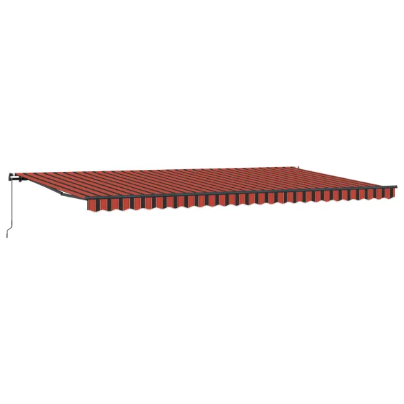 Marchiză Retractabilă Manuală 6x3.5m - Portocaliu/Maro