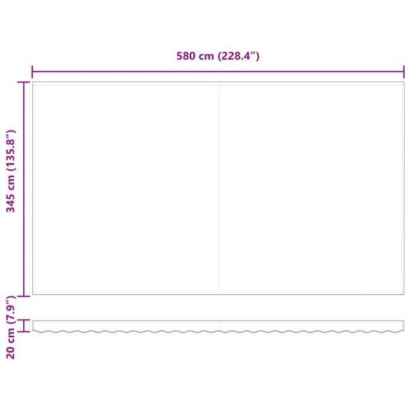 Marchiză Retractabilă Manuală 6x3.5m - Portocaliu/Maro