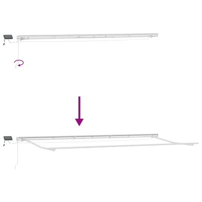 Markiză Retractabilă cu LED pentru Exterior 600x350 cm