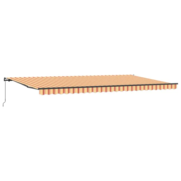 Marchiză Retractabilă Exterior 600x350 cm Galben-Portocalie