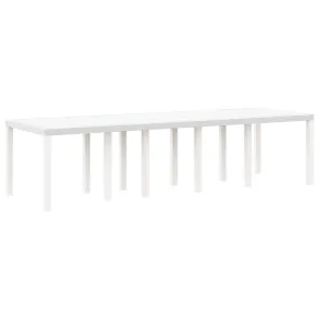 Masă Grădină Albă Poly Rattan 300x100 cm | Livrare Gratuită 2