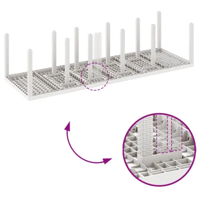 Masă Grădină Albă Poly Rattan 300x100 cm | Livrare Gratuită