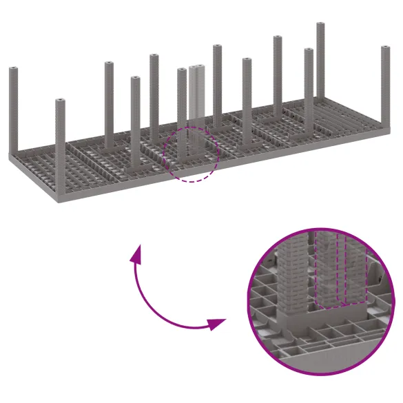 Masă Grădină Extensibilă Poly Rattan Gri | Livrare Gratuită