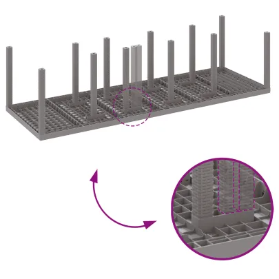 Masă Grădină Extensibilă Poly Rattan Gri | Livrare Gratuită