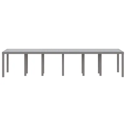 Masă Grădină Extensibilă Gri, Aluminiu | Livrare Gratuită