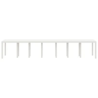 Masă Grădină Albă din Aluminiu | Livrare Gratuită