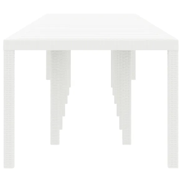Masă Grădină Albă din Aluminiu | Livrare Gratuită