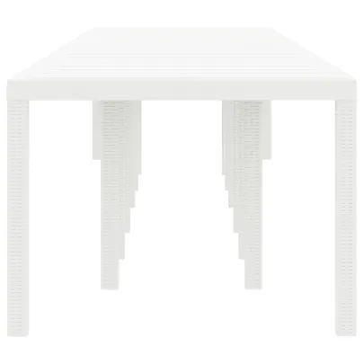 Masă Grădină Albă din Aluminiu | Livrare Gratuită