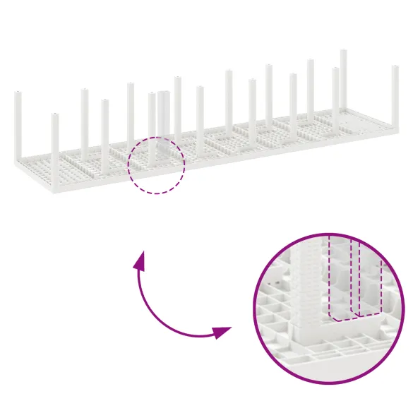 Masă Grădină Albă din Aluminiu | Livrare Gratuită