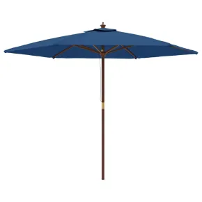 Umbrelă de grădină lemn albastru 300x240cm | Livrare gratuită 2