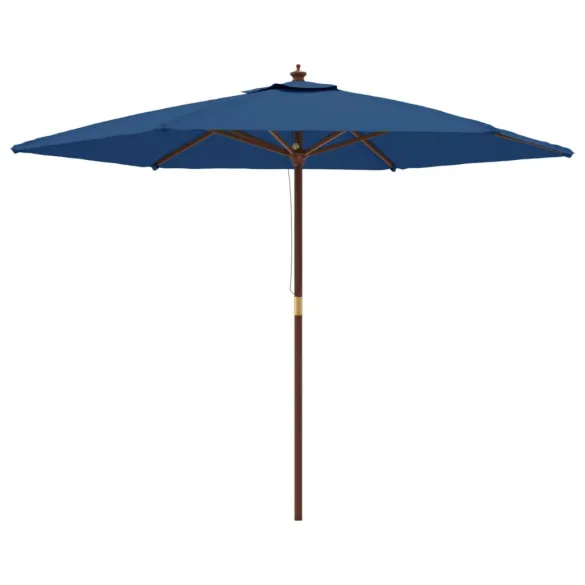 Umbrelă de grădină lemn albastru 300x240cm | Livrare gratuită