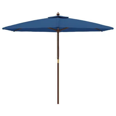 Umbrelă de grădină lemn albastru 300x240cm | Livrare gratuită