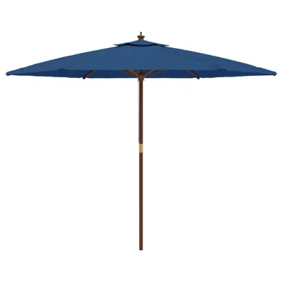 Umbrelă de grădină lemn albastru 300x240cm | Livrare gratuită