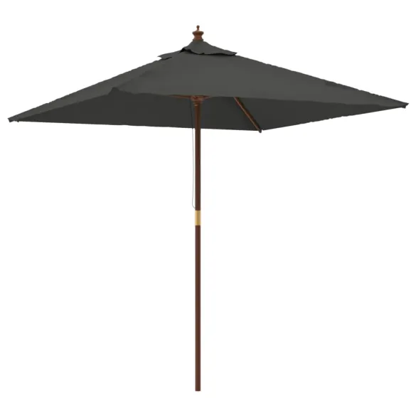 Umbrelă Soare Grădină Lemn Antracit 198x198 cm - Livrare Gratuită
