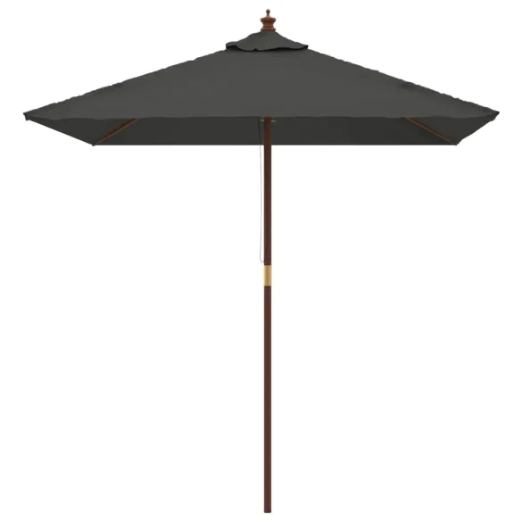 Umbrelă Soare Grădină Lemn Antracit 198x198 cm - Livrare Gratuită