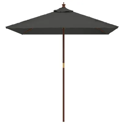 Umbrelă Soare Grădină Lemn Antracit 198x198 cm - Livrare Gratuită