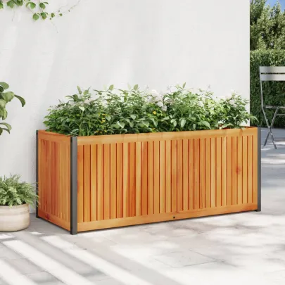 Jardinieră Lemn Acacia pentru Grădină - 110x45x44 cm