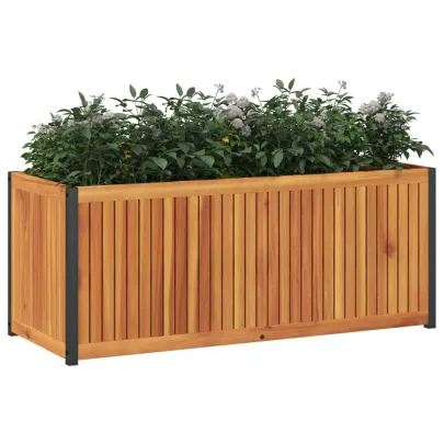 Jardinieră Lemn Acacia pentru Grădină - 110x45x44 cm
