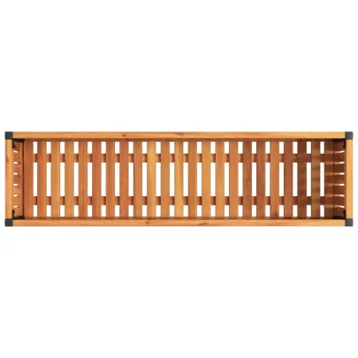 Jardinieră Grădină Lemn Acacia - Oțel | Livrare Gratuită