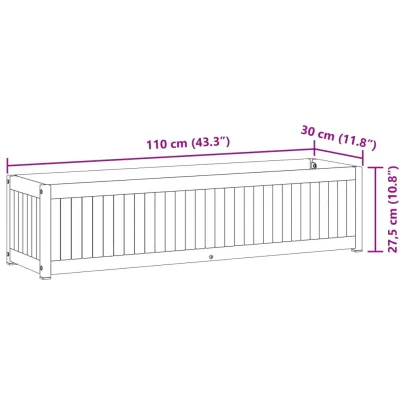 Jardinieră Grădină Lemn Acacia - Oțel | Livrare Gratuită