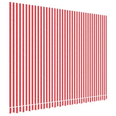 Pânză Copertină Rezervă Dungi Roșii-Albe 4x3m - Rezistentă