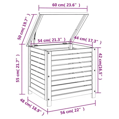Ladă Depozitare Grădină - Lemn Eucalipt Masiv | Livrare Gratuită