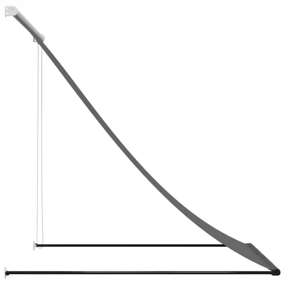 Copertină Retractabilă Antracit 150x150 cm - Țesătură și Oțel