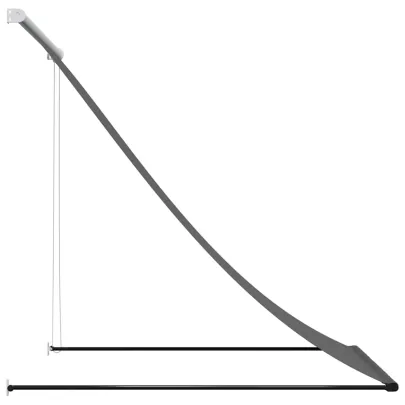 Copertină Retractabilă Antracit 150x150 cm - Țesătură și Oțel