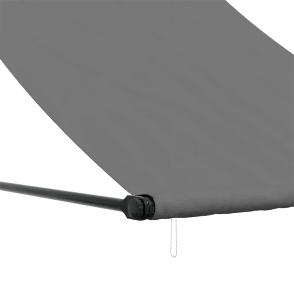 Copertină Retractabilă Antracit 150x150 cm - Țesătură și Oțel