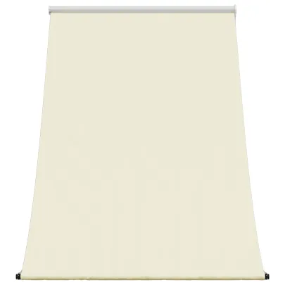 Copertină retractabilă crem 150x150 cm - Țesătură și oțel