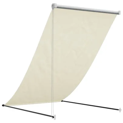 Copertină retractabilă crem 150x150 cm - Țesătură și oțel