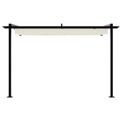 Foișor montat pe perete Crem 3x3m Oțel - Livrare gratuită