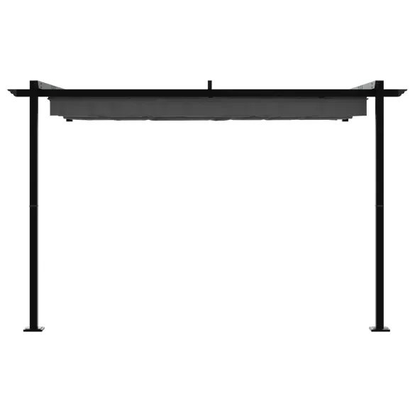 Foișor Montat pe Perete Antracit 3x3m Oțel - Livrare Gratuită