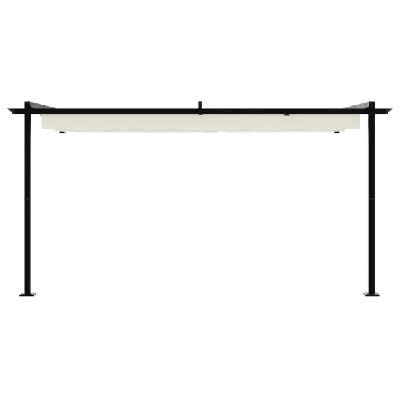 Foișor Montat pe Perete Crem 3x4m Oțel - Livrare Gratuită