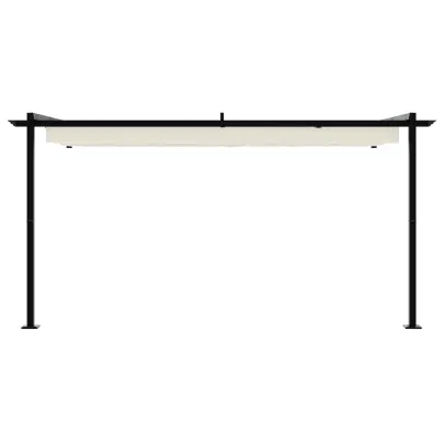 Foișor Montat pe Perete Crem 3x4m Oțel - Livrare Gratuită